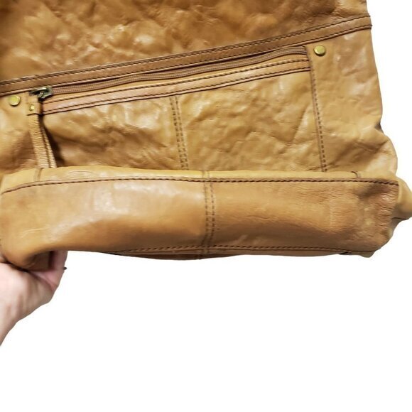 Fossil Brown Leather Womens Shoulder Bag Purse Pre-Owned - Picture 5 of 15